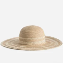 Capeline camel et beige fils dorés