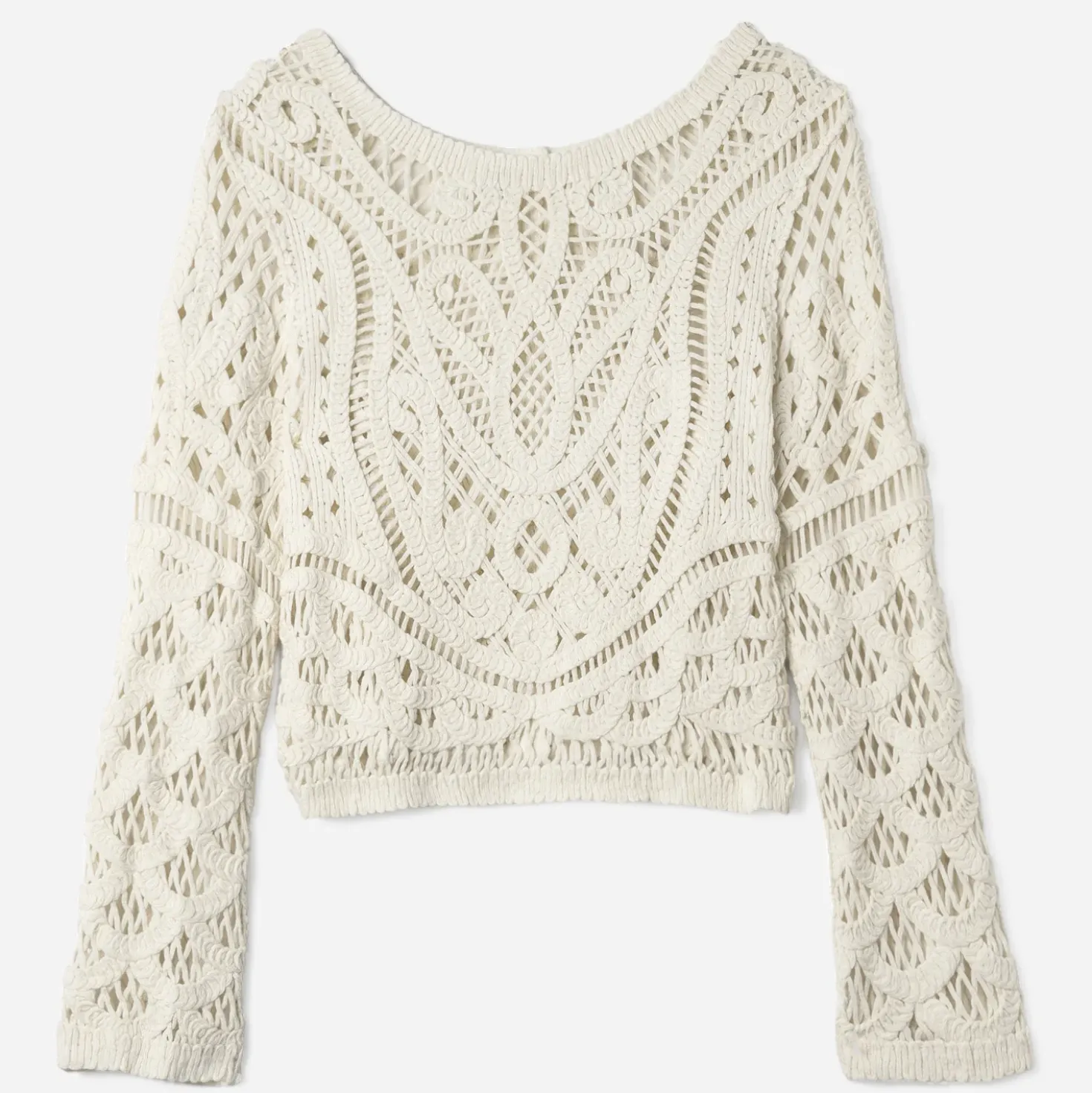 Cardigan beige effet crochet