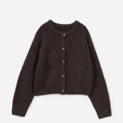Cardigan TEXTO marron en tricot