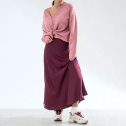 Cardigan TEXTO rose en tricot