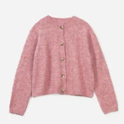 Cardigan TEXTO rose en tricot