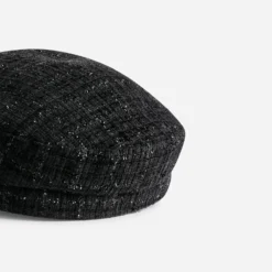 Casquette de marin TEXTO noire tweed