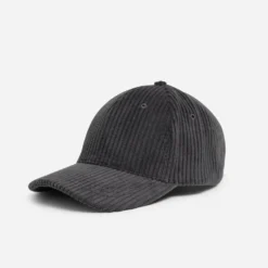 Casquette grise velours côtelé