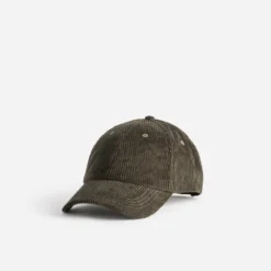 Casquette kaki velours côtelé