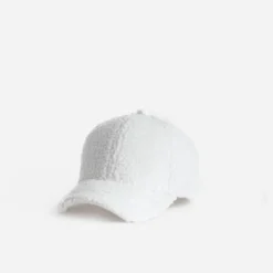 Casquette TEXTO blanche en bouclette