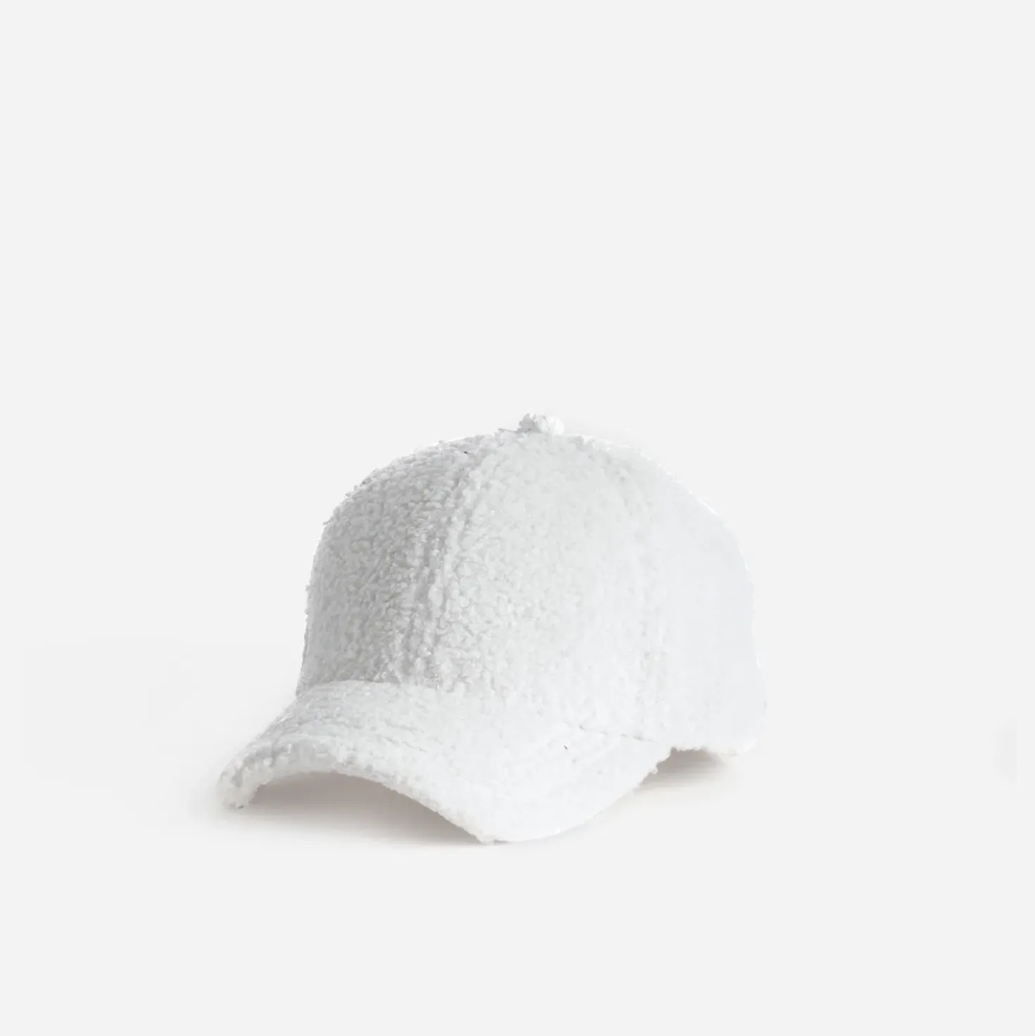 Casquette TEXTO blanche en bouclette
