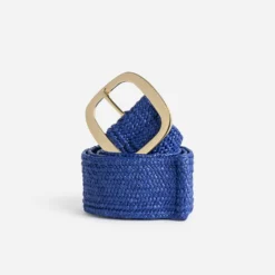 Ceinture bleue tressée