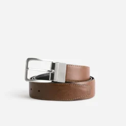Ceinture homme réversible cognac et noire
