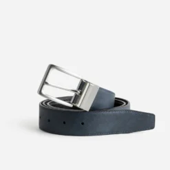 Ceinture homme réversible noire et marine