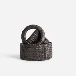 Ceinture marron tressée