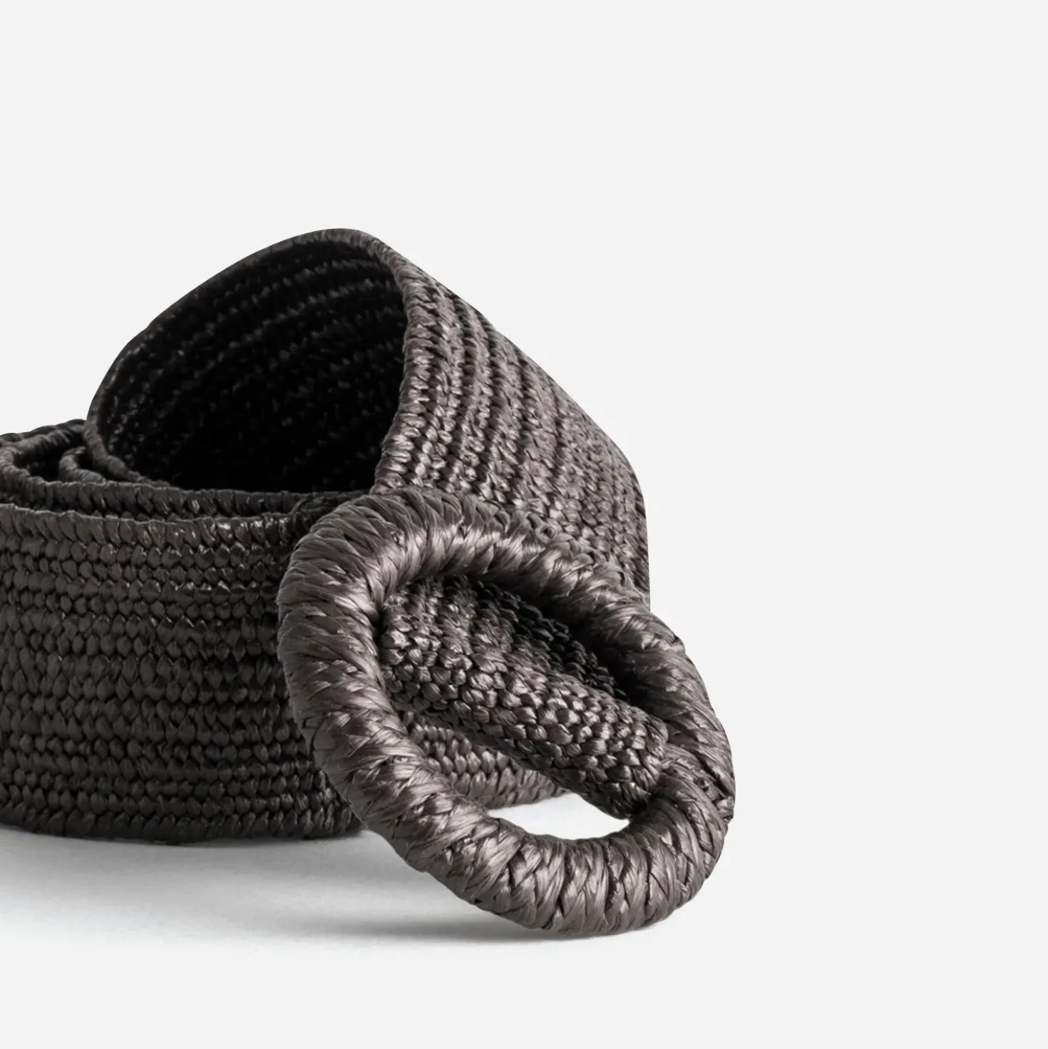 Ceinture marron tressée