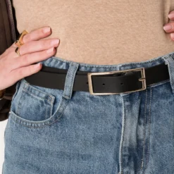 Ceinture noire cuir