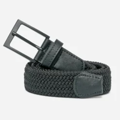 Ceinture noire tressée Homme