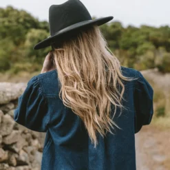 Chapeau TEXTO noir galon esprit rock