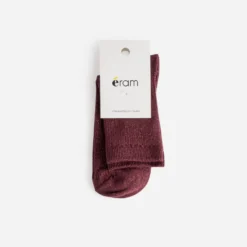 Chaussettes bordeaux pailletées