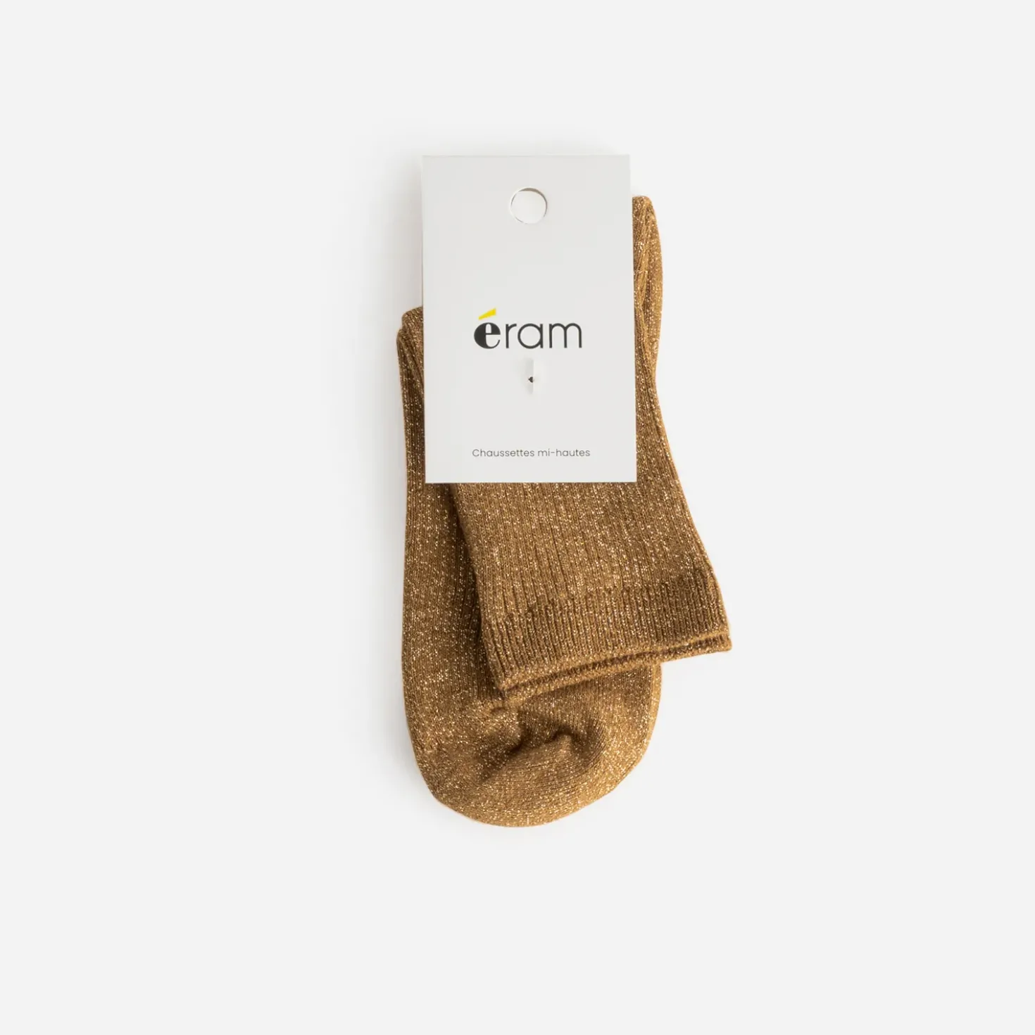 Chaussettes camel pailletées