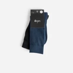 Chaussettes noir et marine Homme