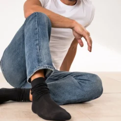Chaussettes noir et marine Homme