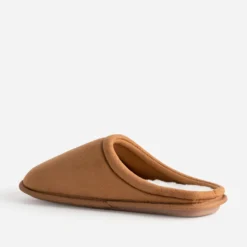 Chausson-mule cognac Homme
