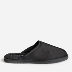Chausson-mule JACK&JONES noir suédé fourré