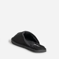 Chausson-mule JACK&JONES noir suédé fourré