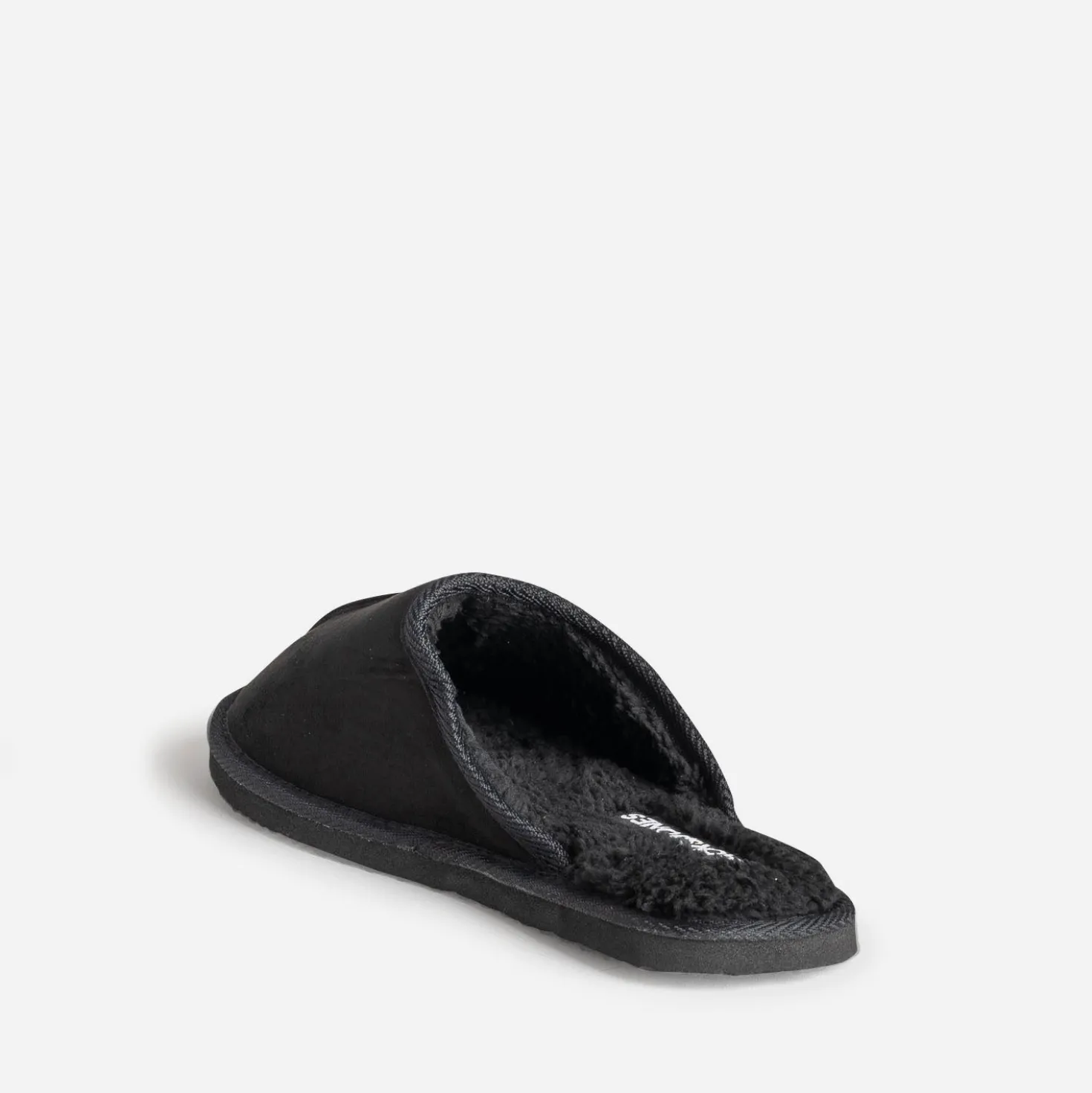 Chausson-mule JACK&JONES noir suédé fourré