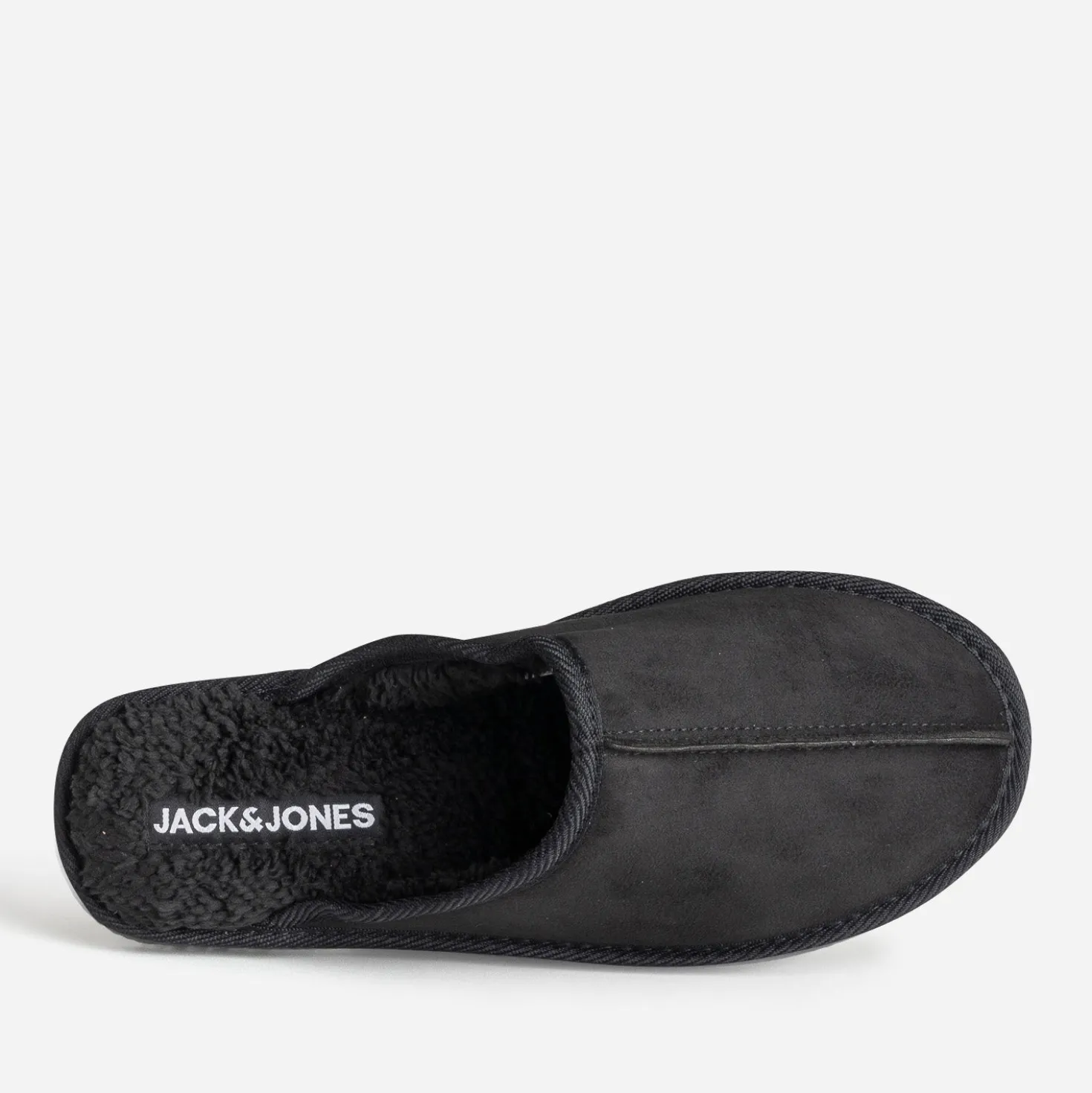 Chausson-mule JACK&JONES noir suédé fourré