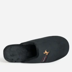 Chausson-mule noir homme
