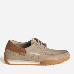 Chaussure bateau FLUCHOS taupe cuir nubuck
