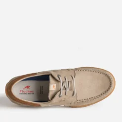 Chaussure bateau FLUCHOS taupe cuir nubuck