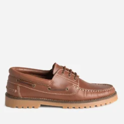 Chaussure bateau marron clair cuir