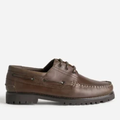 Chaussure-bateau marron cuir