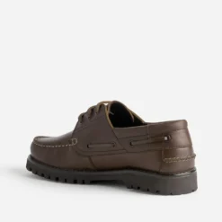 Chaussure-bateau marron cuir