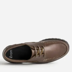 Chaussure-bateau marron cuir