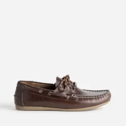 Chaussure bateau marron cuir