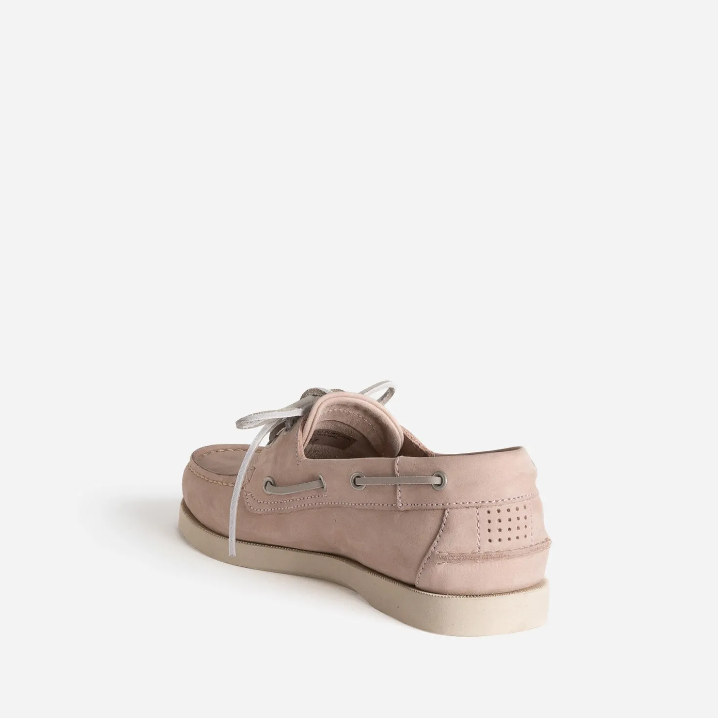 Chaussure bateau TBS rose cuir velours