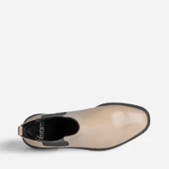 Chelsea boots beige verni