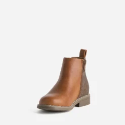 Chelsea boots BUGGY camel à détails pailletés