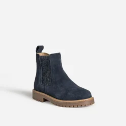 Chelsea boots BUGGY marine cuir velours