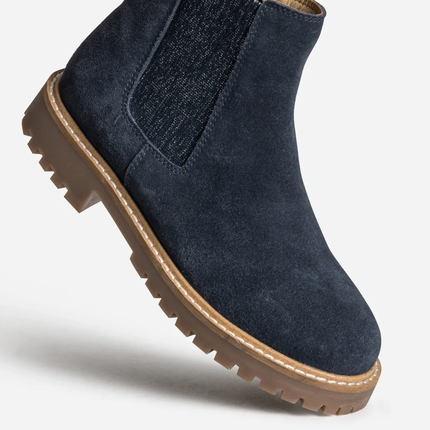 Chelsea boots BUGGY marine cuir velours