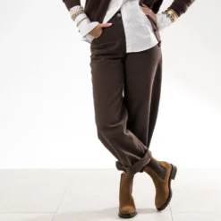Chelsea boots camel cuir velours