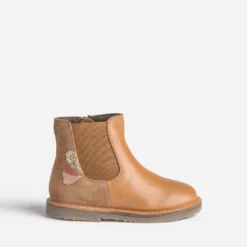 Chelsea boots éco-conçu BUGGY cognac en cuir
