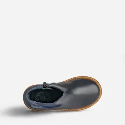 Chelsea boots éco-conçu BUGGY marine en cuir