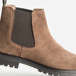 Chelsea boots cognac cuir velours