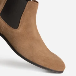 Chelsea boots cognac cuir velours