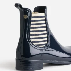 Chelsea boots de pluie IGOR marine élastiques rayés