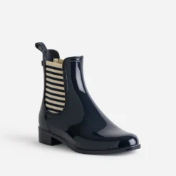 Chelsea boots de pluie IGOR marine élastiques rayés