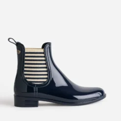 Chelsea boots de pluie IGOR marine élastiques rayés