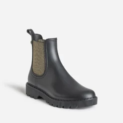 Chelsea boots de pluie IGOR noir et pailleté