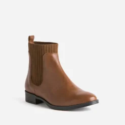 Chelsea boots ERAM FLEX cognac en cuir